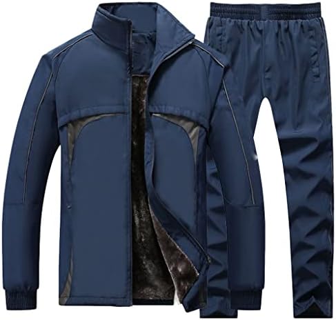 WPYYI Winter Sportswear Men Tracksuit de traje grosso de inverno de duas peças de roupas de pista de duas peças