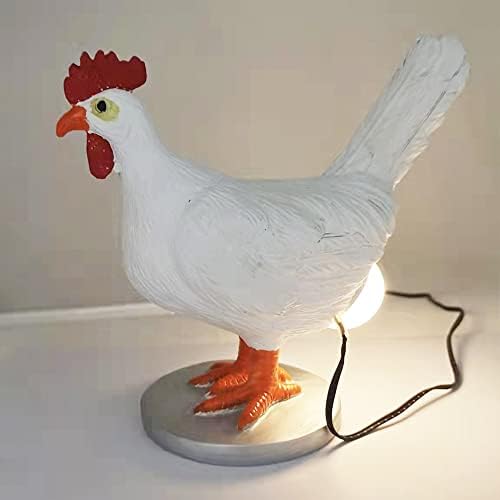 Lâmpada de ovo de galinha resina de frango luminária de ovo de galinha, lâmpada de mesa em forma de animal, lâmpada de ovos de páscoa