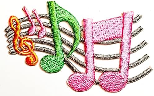 Kleenplus 3pcs. Notas Música Patches Sticker Arts Music é minha linha de desenho animado Sign Symbol Symbol T-shirt