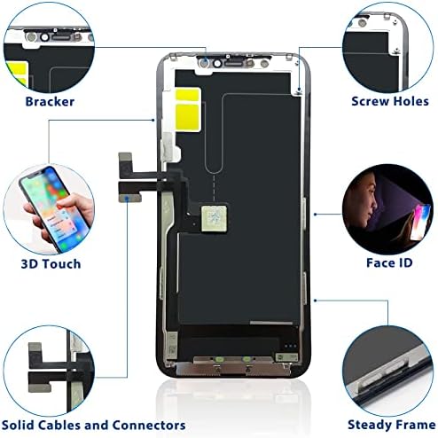 Para iPhone 11 Pro Screen Substituição de 5,8 polegadas, 3D Touch LCD Digitalizador Conjunto da estrutura do digitalizador