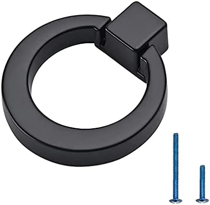 MyXekllo 4 PCs Black Ring puxa o hardware do armário, anéis de gabinete redondos puxados para armário de gaveta armário armário de armário de guarda -roupa