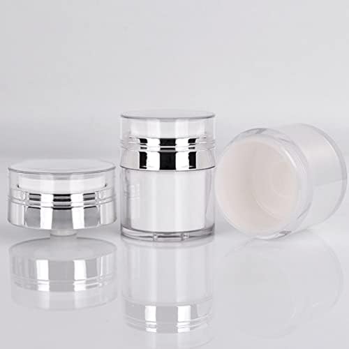 Cabilock 4pcs jarra de bomba vazia sem ar: maquiagem acrílica vazia Recipientes de jarro cosmético com bomba recarregável de