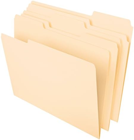 PENDAFLEX SUREHOOK Pastas penduradas reforçadas, tamanho da letra, verde padrão, 20 por caixa e pastas de arquivo, tamanho da letra, 8-1/2 x 11, clássico manila, abas de 1/3 de corte à esquerda, direita