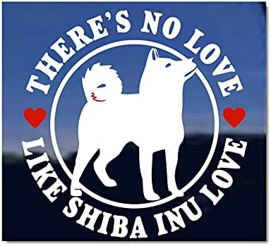 Não há amor como Shiba Inu Love | Nickerstickers® Vinyl Shiba Inu Dog Decalpe
