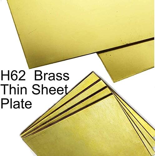 Placa de latão de latão Haoktsb Placa de cobre Metal de resfriamento bruto Materiais industriais H62 Cu 150mmx150mm, 1,5mmx150mmx150mm