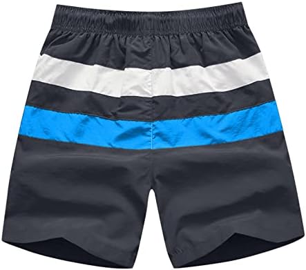 Shorts esportivos masculinos de beuu shorts elásticos de verão shorts suor solto colorido casual bloqueio de retalhos de ginástica