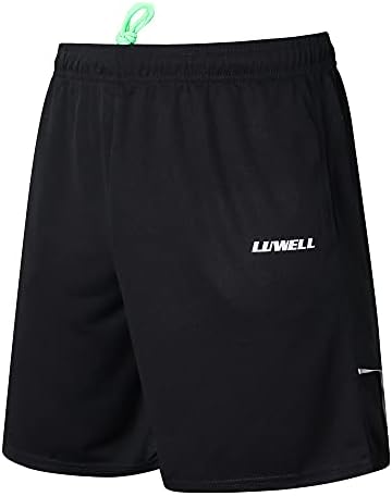 Luwell Pro Men's 7 Shorts de corrida com bolsos rápidos de academia ativa respirável e respirável para treino, treinamento,
