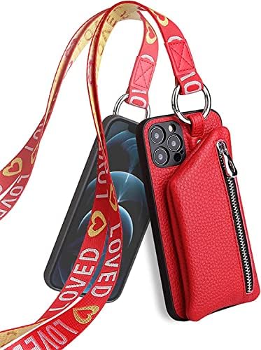 SDUTIO CASO COMPATÍVEL COM IPHONE 12 PRO MAX 6.7 , carteira de couro PU Premium destacável Caminhão Crossbody Crossbody Choffrof