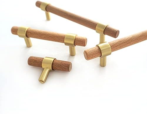 Mfys Wood Gold Great Pulls Handles Butranet Botões puxa alças de latão para hardware de armário de cômodos