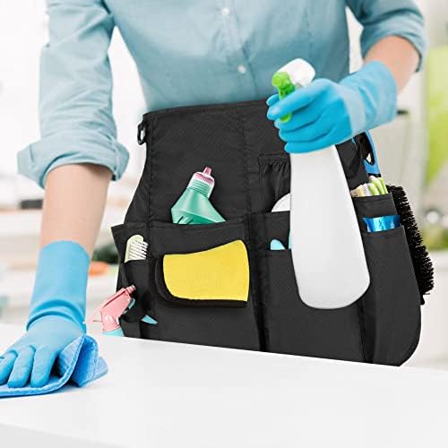 Avental de limpeza profissional de Lodrid com 9 bolsos e cinto de cintura ajustável, aventais de limpeza resistentes à água