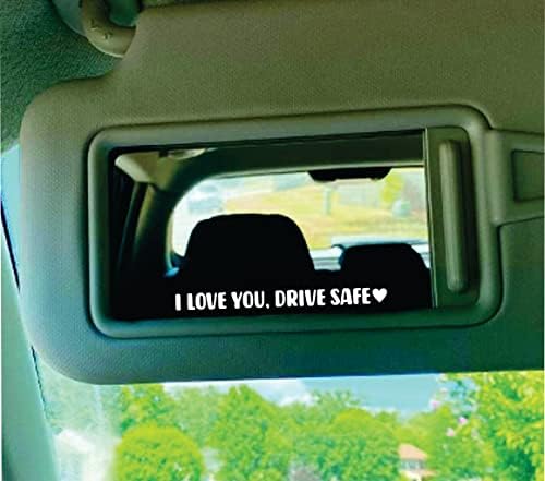 Eu te amo Drive SAFE V2 Mirror Car Decalque Adesivo de Vinil Vinil Trowview Windshield Lettering Coting Art JDM Racing