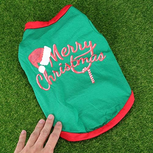Decorações de Natal- Pet Christmas T- camisa adorável roupas de cachorro