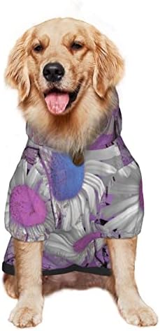 Capuz de cachorro grande Vintage-daisy Floral Pet Clothes Sweater com chapéu de gato macio casaco X-Large