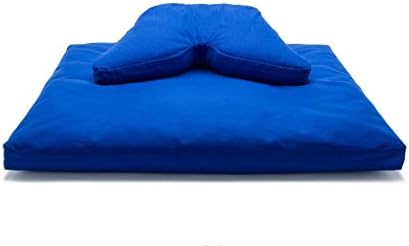 Royal Blue Kapok Low Lift Cosmic Cushion & Cotton Batting Zabuton Meditation Cushion Conjunto