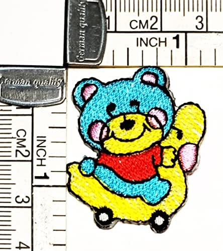 Kleenplus mini urso patch urso bebê sentado pato pato fofo desenho animado artesanato artes costura reparo de ferro