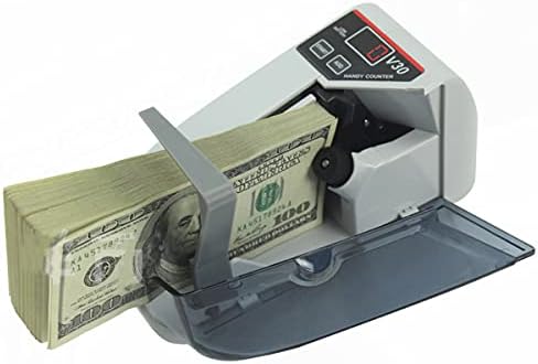 Gax Portable Mini Handy Money Counter, Multi-Currency Automatic Small Money Bill Counter Machine com caixa de couro e adaptador para negócios e bancos