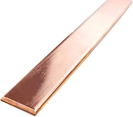 Barra plana de cobre de dez altas 0,39 polegadas x 3,94 polegadas x 39,37 polegadas, barramentos elétricos de cobre de barramento