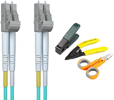10 pacotes 1m OM3 LC para LC Fiber Patch Cand e 1 conjunto de ferramentas de fibra: alicate de remoção de fibra,