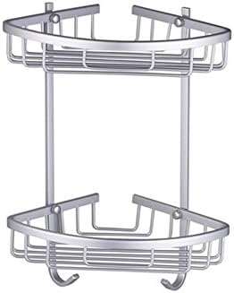 Prateleiras de banheiro, rack de metal penduramento rack de alumínio racks de armazenamento de banheiro dupla cesta triangular-a-A
