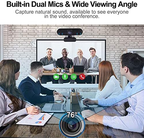 1080p webcam com microfone, câmera da web de streaming de foco automático, câmera de computador USB para PC Mac Laptop Desktop Chamando