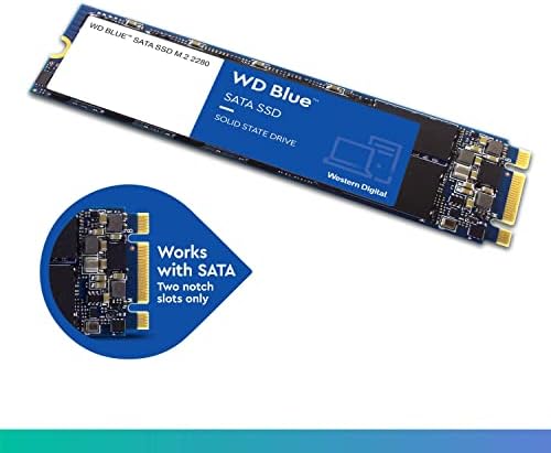 Western Digital 2TB WD Blue 3d NAND PC interno SSD - SATA III 6 GB/S, M.2 2280, até 560 MB/S - WDS200T2B0B