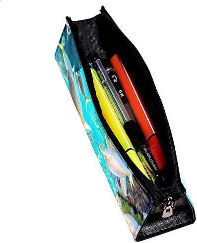 Caixa de lápis Guerotkr, bolsa de lápis, capa de caneta, bolsa de caneta, bolsa de lápis pequena, vital marinha de peixe azul subaquático