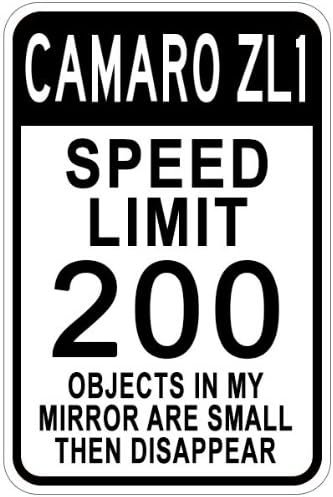 Chevy Camaro ZL1 Speed ​​Limit Sign - 12 x 18 polegadas