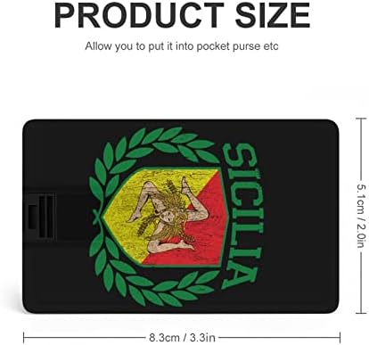 Sicilian Flag USB Flash Drive personalizado cartão