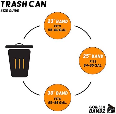 Tuffex Trash Can Bag Bands-se encaixa em latas de lixo de 55 a 60 galões) de lata de lixo rápida e facilmente segura