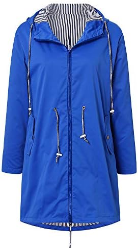 Jackets Uofoco para Mulheres Solid Rain Tonece Outdoor Plus Jackets Impermea a capa de chuva com capuz à prova de vento