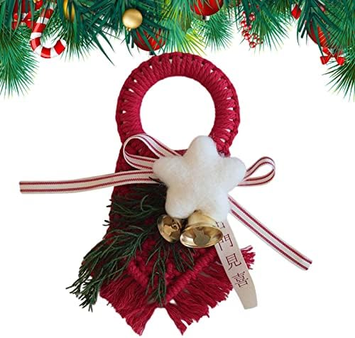 Cabides de porta de Natal | Decorações da porta da frente do Natal Bohemian | Decoração de maçaneta de porta de Natal