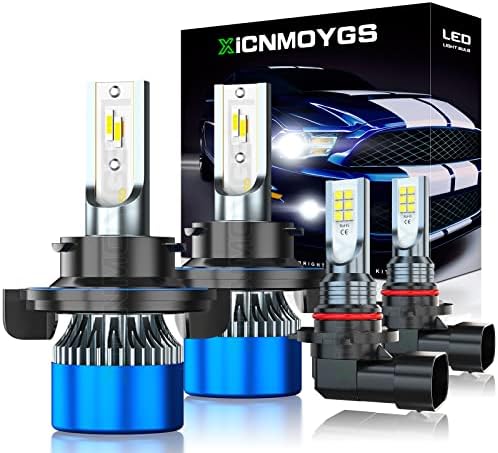 XICNMOYGS COMOATÍVEL COM 2004-2014 FORD F150 LEGBLS LEDLIMENTOS, 9008 LUZES DE RETRO BAIXO DE LOWS + 9145 Lâmpadas de