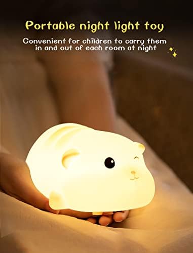 Chwares Night Light for Kids, Luzes noturnas de berçário de gatos com bateria, abajur de 7 colorido, decoração de quarto, USB recarregáveis,