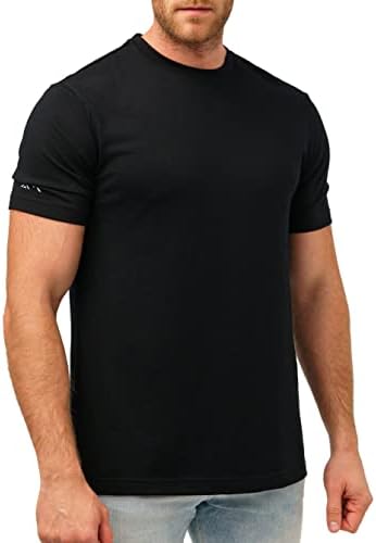 Merino Wool T -Shirt Mens - Manga curta camisas de lã merino para homens - Esporte Merino Merino Base Base Base Caminhada de