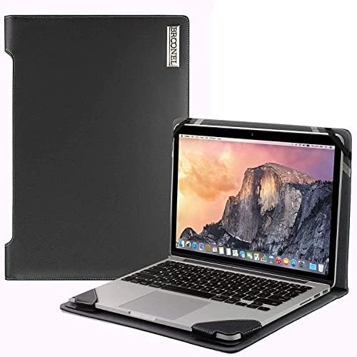 Broonel - Série de Perfil - Laptop de couro preto compatível com HP Probook 445 G8 14 FHD Laptop