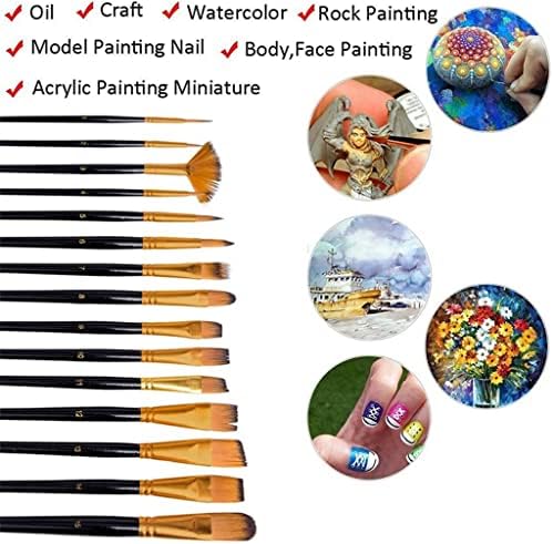 Pincel 19 pcs pincéis de pintura para pintura de acrílico pincéis de tinta de artista conjunto de pincel de pincel