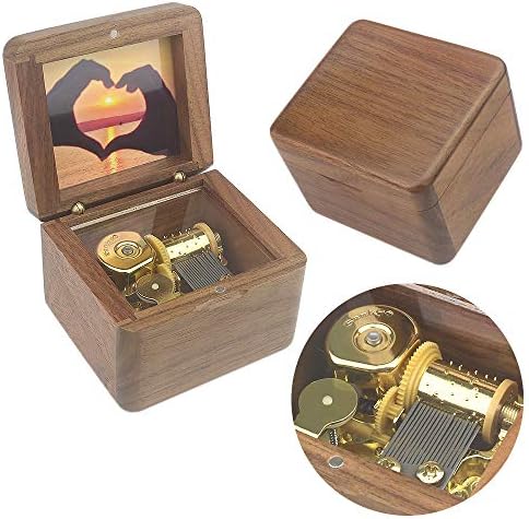 Sinzyo Natural Wooden Music Box com fotos personalizáveis ​​Encontre presentes de caixa musical para o dia de Natal, aniversário