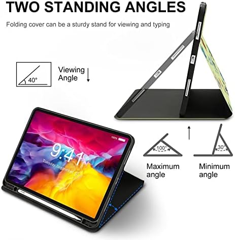 Robô Pattern Tablet Case Slim Flip Stand Tampa de proteção com porta -lápis compatível para iPad Pro 2021 （11in）