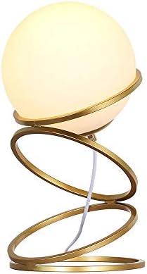 Zhaoleei curva bronze lâmpada de mesa de vidro home deco estuda quarto lâmpadas de mesa de cabeceira