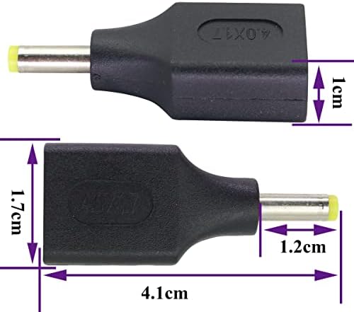 AAOTOKK USB a DC 4,0 × 1,7 mm Adaptador de energia 5 volts USB 2.0 Uma fêmea a DC 4,0 × 1,7 mm Macho Macho DC 5V Conector