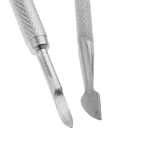 Cutícula Baoblaze com Removedor de Cutícula de Aço Cutícula 2x e ferramenta durável de manicure e pedicure perfeita para unhas e unhas