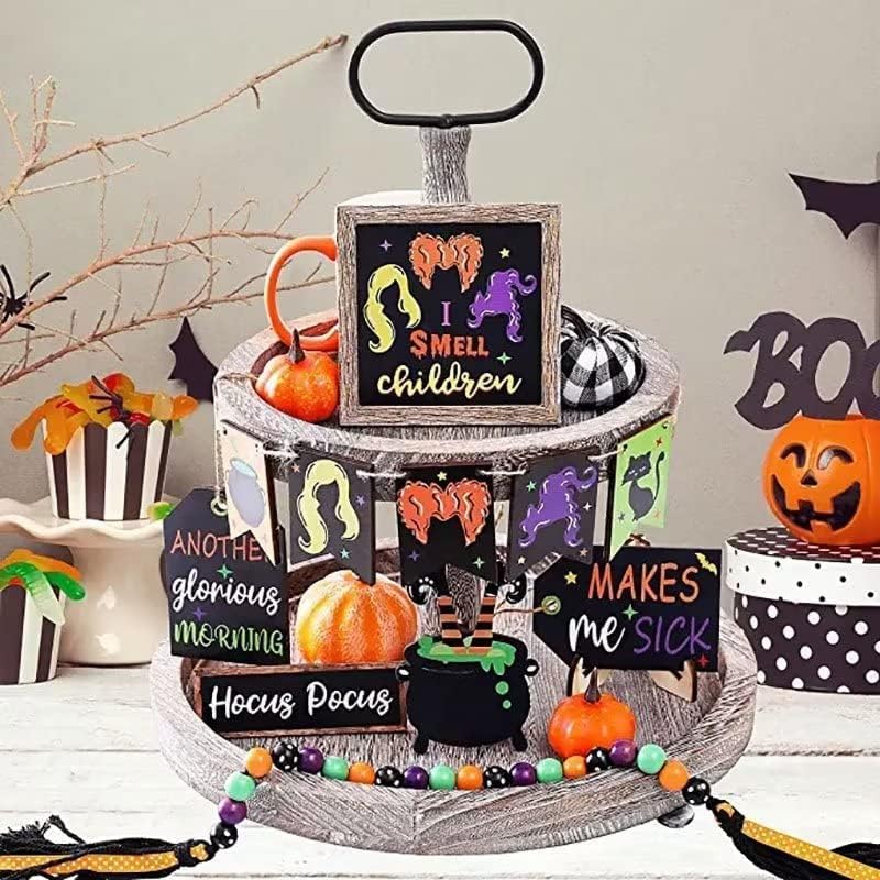 Decoração de Halloween de Lktm-Halloween Decoração de decoração de casa Decorações de bandeja de Halloween/Decoração de bandeja