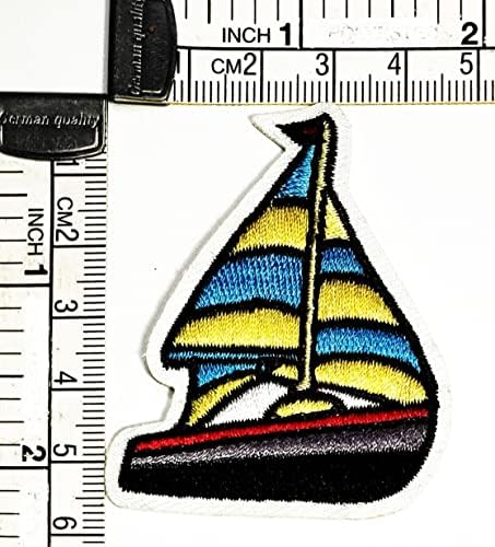 Kleenplus 3pcs. Sailboat Sailing Boat Cartoon Fashion Patch Ship Boat adesivo Craft Patches Appliques Diy Costura