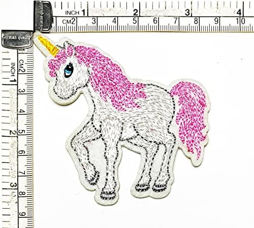 Kleenplus 2pcs. Unicorn Horse Cartoon Moda Moda adesiva Craft Patches Appliques Diy Costura Bordada Costura Ferro Em Roupa