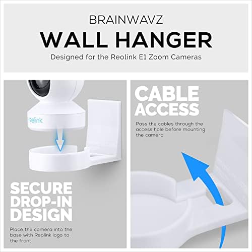 Montagem de parede do Brainwavz para Reolink E1 Zoom Security Camera - fácil de instalar adesivo, sem necessidade de ferramentas,