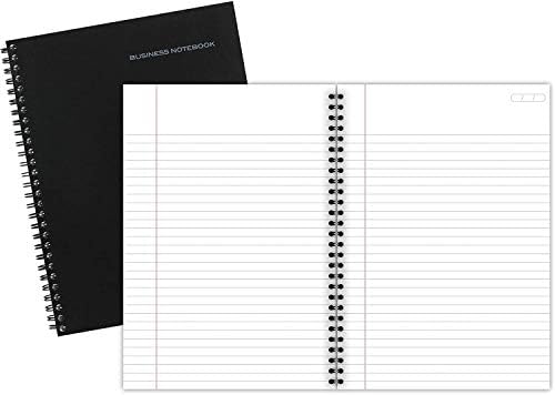 Cambridge Limited Notebook, 6 Pack Black Notebook, Legal governou, notebook comercial profissional, 80 folhas, Spiral
