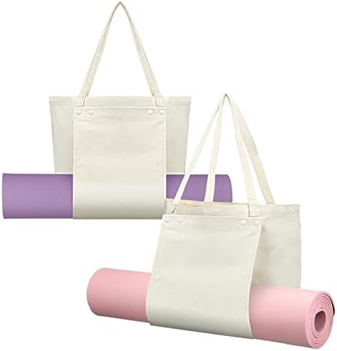 Hillban 2 PCs Yoga Mat Tote Bag Pilates Yoga Canvas Saco de treino Ginásse