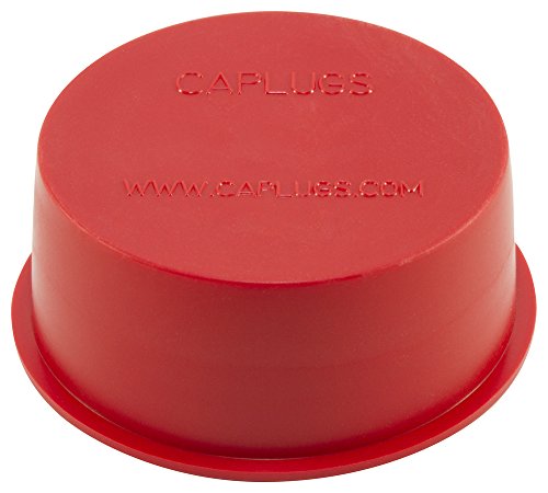 CAPLUGS QTV6Q1 PLÁSTICA TAP E CAPA DE VINIL ANDO. TV-6, PVC, Cap od 0,434 ID do plug 0,556, vermelho