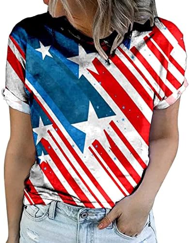 Camisas de brunch de senhoras blusas de manga curta t camisetas barcos pescoço americano listrado ou outono camisetas de verão roupas