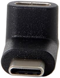 Cablecc 90 graus para cima ou para baixo reversível reversível USB 3.1 Male C para fêmea Adaptador de extensão feminino